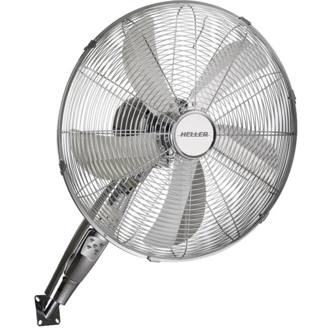 RWF40 40CM CHROME FINISH WALL FAN WITH REMOTE HELLER HELLER HRWF40C