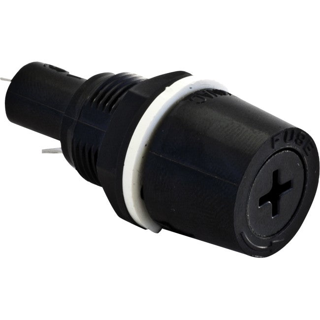 PTF70 10 AMP M205 FUSE HOLDER BLACK PANEL MOUNT TOOL TIGHTENING FH-033