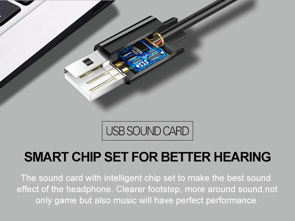 USB Gaming Headset Stereo Surround PC Computer Headphone Mic LED Speed Controls