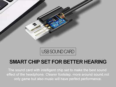 USB Gaming Headset Stereo Surround PC Computer Headphone Mic LED Speed Controls