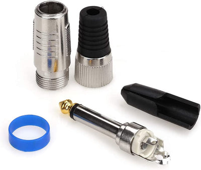 1/4" 6.35mm TS Mono Jack Audio Connector Guitar Cable Repair Replacement