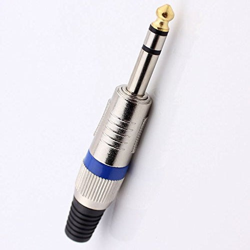1/4" 6.35mm TRS Stereo Jack Audio Connector Guitar Cable Repair Replacement