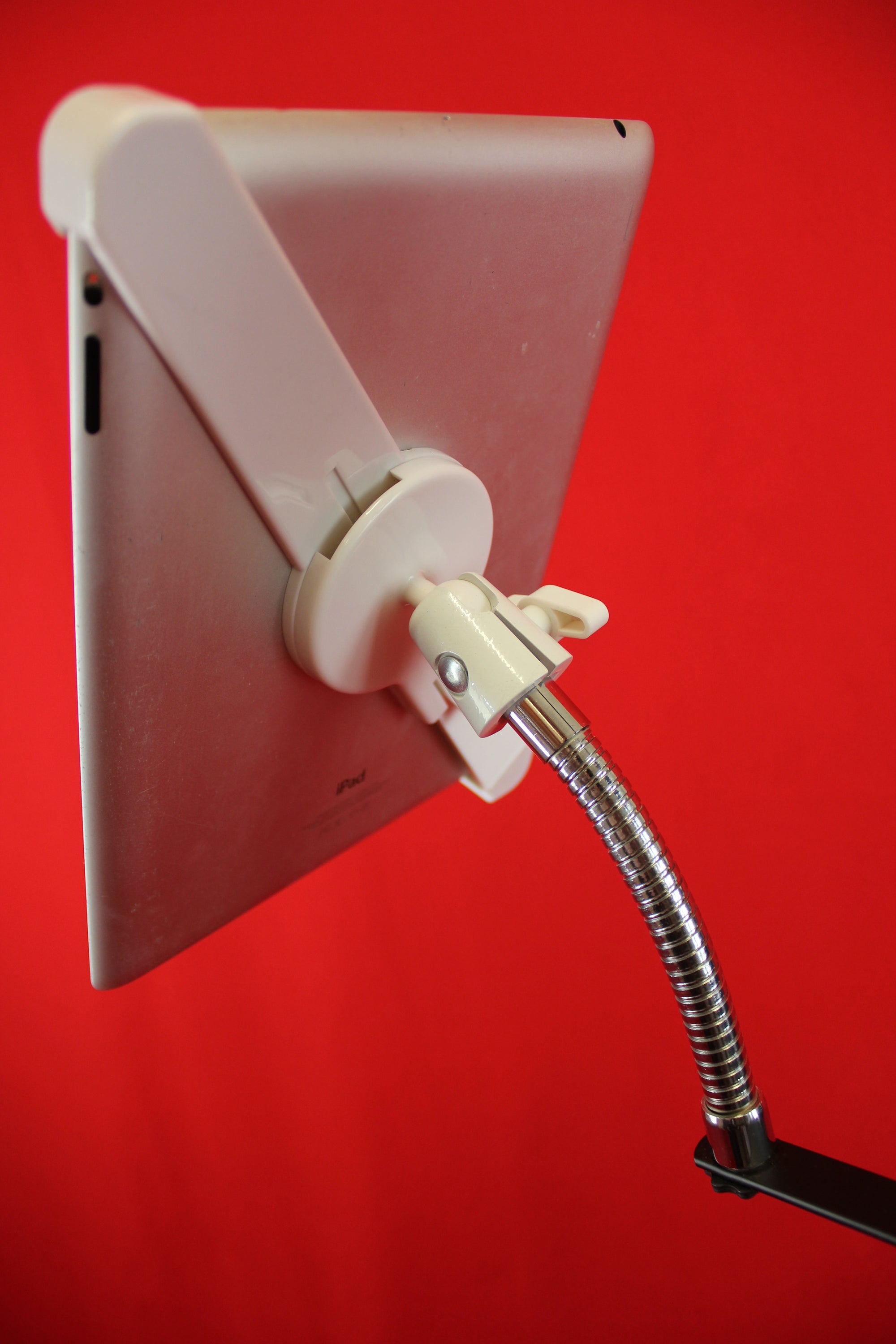 Universal Tablet Holder For Microphone and Music Stand Clamp On Metal Gooseneck Suits iPad or Android