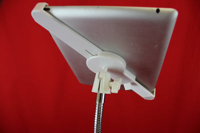 Universal Tablet Holder For Microphone and Music Stand Clamp On Metal Gooseneck Suits iPad or Android