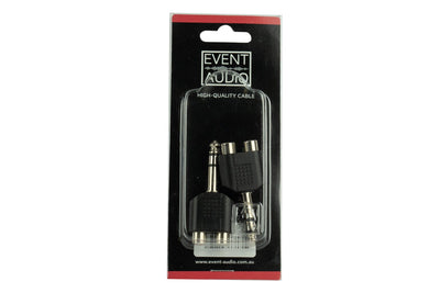 Event Lighting J2RCAFEL - Pair of Jack TRS Male to 2x RCA Female Adaptors