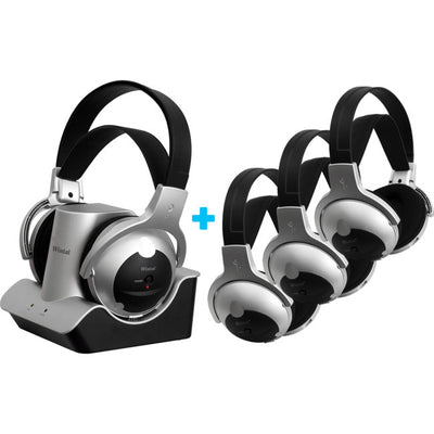 RF900KIT WIRELESS RF HEADPHONES 1 SET WITH 3 SPARE HEADPHONES WINTAL