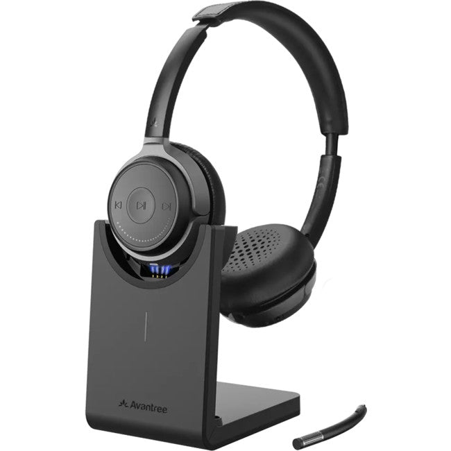 AH6 BLUETOOTH OVER EAR HEADPHONE ALTO CLAIR BOOM MIC APTX STAND AVANTREE BTHS-AH6-TTN