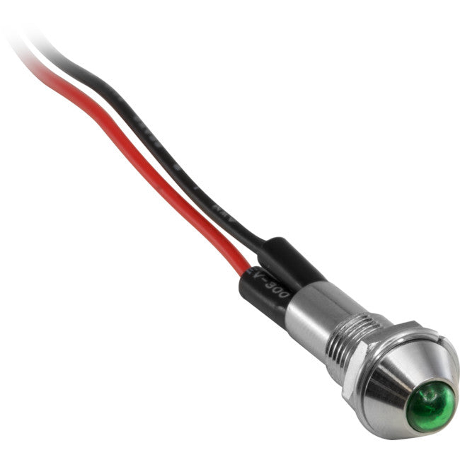 MD530G2 5MM 12V-14VDC GREEN INDICATOR GREEN LED AND LEAD