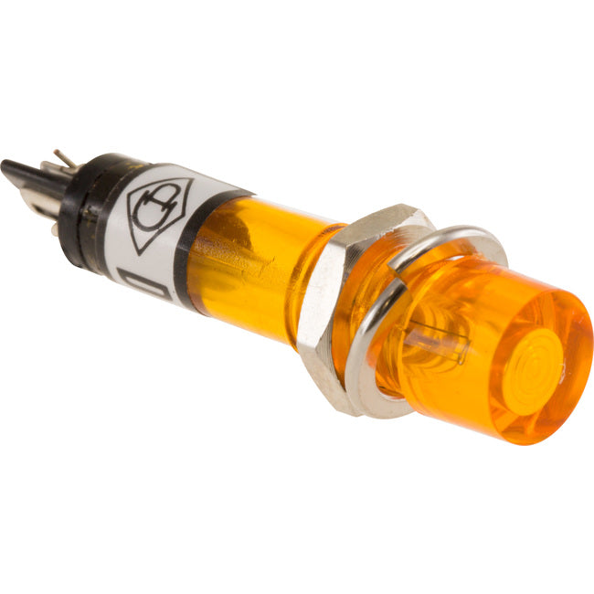 ML625Y 12V MINI INDICATOR YELLOW DC LIGHT - 6MM PANEL MOUNT