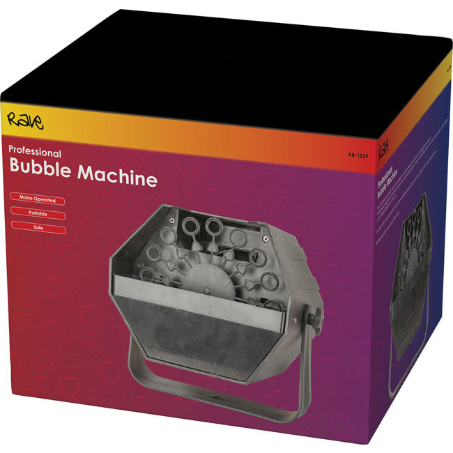 AB1229 MAINS OPERATED BUBBLE MACHINE RAVE AB1229