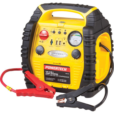 MB3736 4 IN 1 JUMP STARTER 12V 17A USB LED AIR COMPRESSOR MB3736