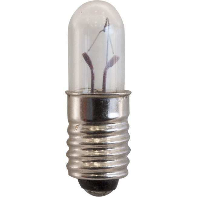 12VLES - 12V 60MA TUBULAR LES LAMP / - GLOBE - LILLIPUT EDISON SCREW