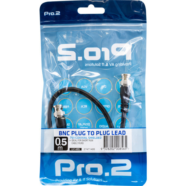 LV1495 0.5M BNC PLUG TO PLUG LEAD VIDEO LEAD PRO2 PRO2