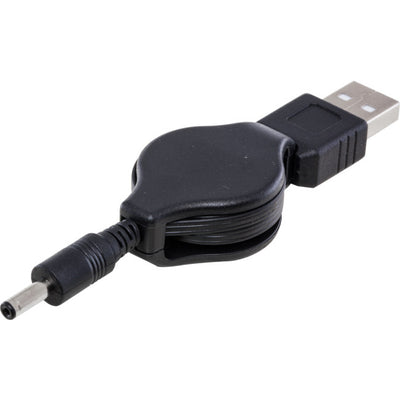 LC7224 RETRACTABLE USB TO DC - 0.8M PLUG TO PLUG USB2 TO 1.3MM DC PRO2