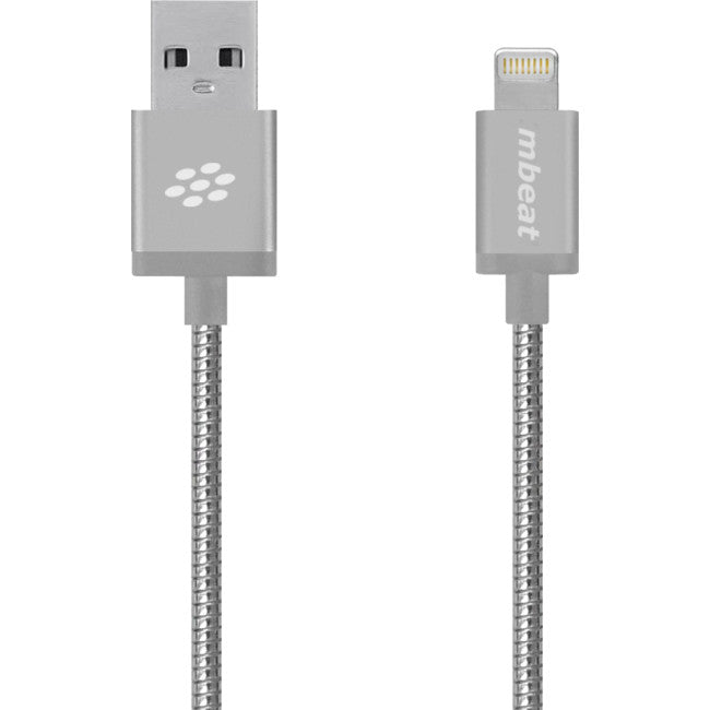 ICA-SLV 1.2M LIGHTNING CABLE SILVER MFI TOUGHLINK MBEAT MB-ICA-SLV