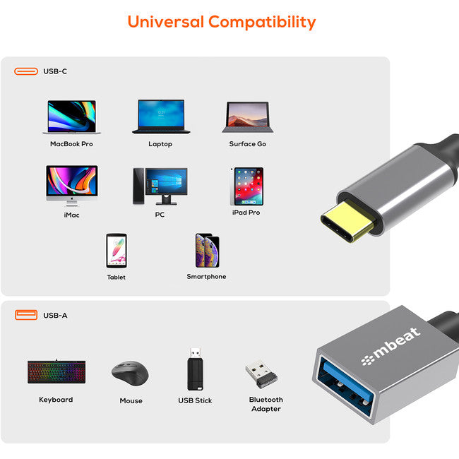LC7992 - USB-C TO USB3.0 LEAD - 15CM - OTG TOUGHLINK - MBEAT