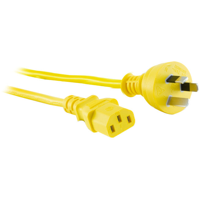 K9-2MYEL - YELLOW IEC POWER LEAD - 2M - IEC-C13 APPLIANCE CORD - DOSS