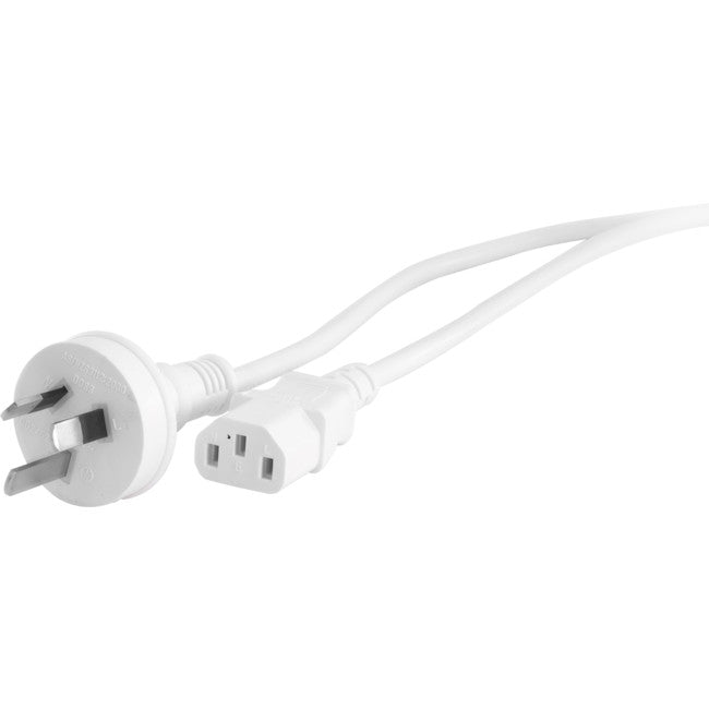 K9-2MW - 2M WHITE IEC POWER LEAD - IEC-C13 APPLIANCE CORD - DOSS