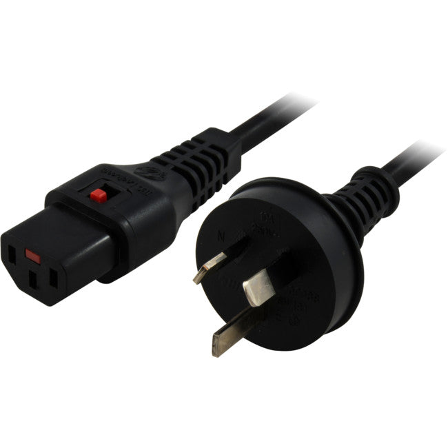K9-2MLK - 2M IEC LOCKING POWER LEAD - BLACK IEC-C13