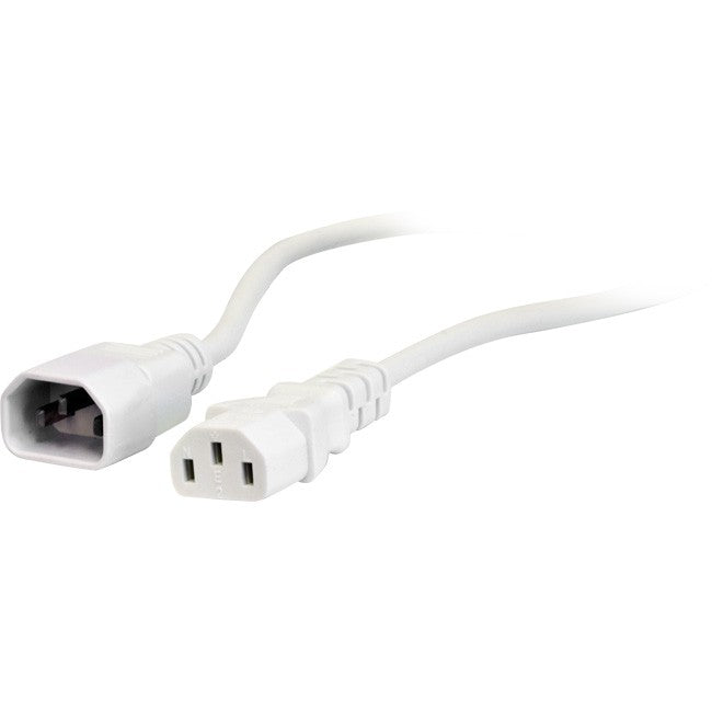 K10-5MTW - 5M WHITE IEC EXTENSION LEAD - COMPUTER MONITOR LEAD - DOSS
