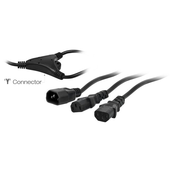 K10YIEC2 - IEC EXTENSION TO 2X IEC 'Y' 2M - IEC PLUG TO 2X IEC SOCKETS LEAD - DOSS