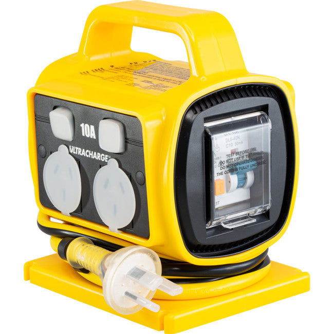 UR1004R 10A 4 WAY RCD POWER BLOCK 10A PLUG ULTRACHARGE UR100/4R