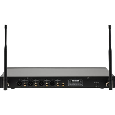 UHF401 4-BAY WIRELESS MIC RECEIVER 2CH (2XUM401) BUILT-IN DOSS