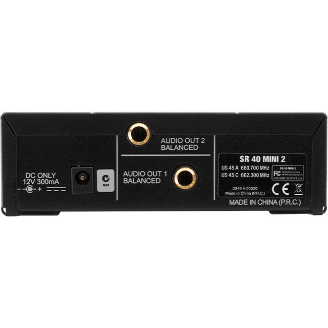 WMS40MINIDUALHT DUAL MIC RECEIVER W/ TWO MICS 2X H-HELD 660.7 & 662.3MHZ AKG WMS-S40DVA/C