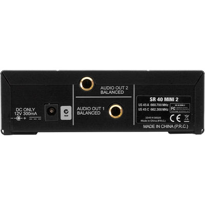 WMS40MINIDUALHT DUAL MIC RECEIVER W/ TWO MICS 2X H-HELD 660.7 & 662.3MHZ AKG WMS-S40DVA/C