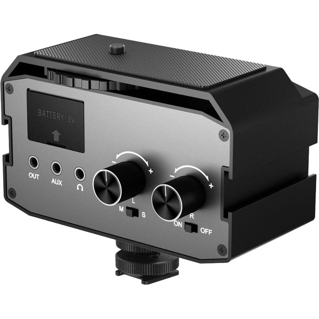 AX3 DUAL CH PREAMP AUDIO MIXER XLR/6.35/3.5MM COMICA CVM-AX3