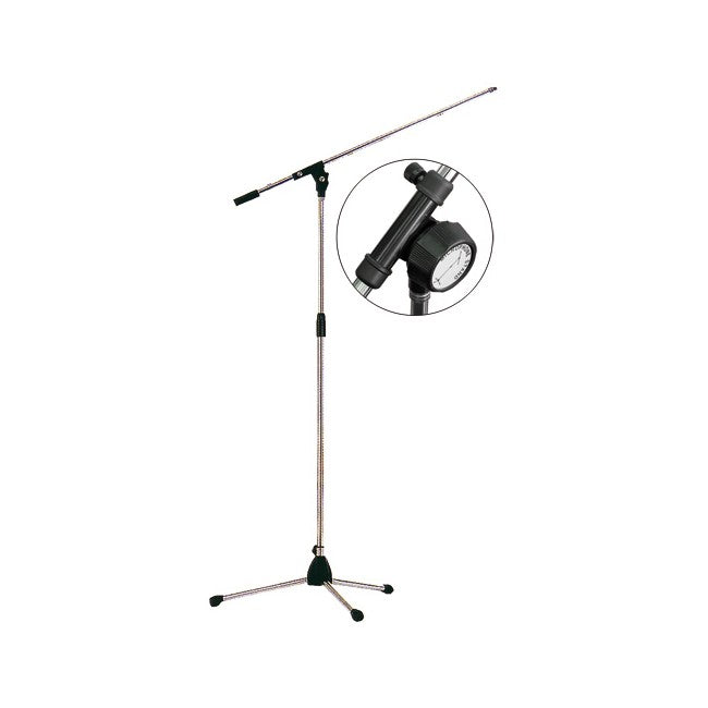 04349MS - SINGLE MICROPHONE FLOOR STAND - WITH 82CM FLOATING BOOM