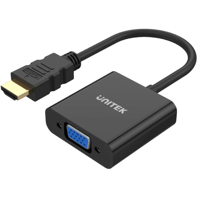 Y6333 - HDMI TO VGA ADAPTER WITH AUDIO - POWER PORT - UNITEK