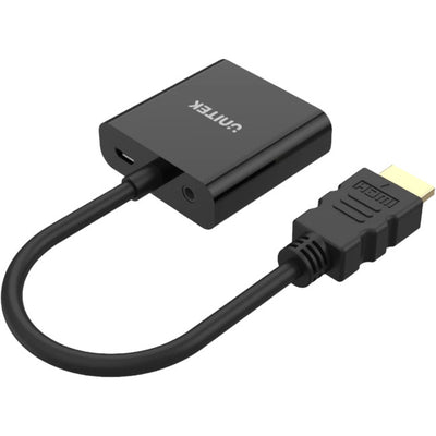 Y6333 - HDMI TO VGA ADAPTER WITH AUDIO - POWER PORT - UNITEK