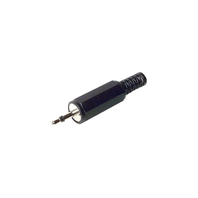 PD1001 2.5MM MONO PHONO PLUG BLACK PLASTIC 30361001
