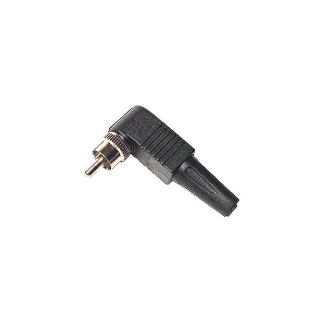PD2932 PLASTIC RCA RIGHT ANGLE PLUG BLACK P0170