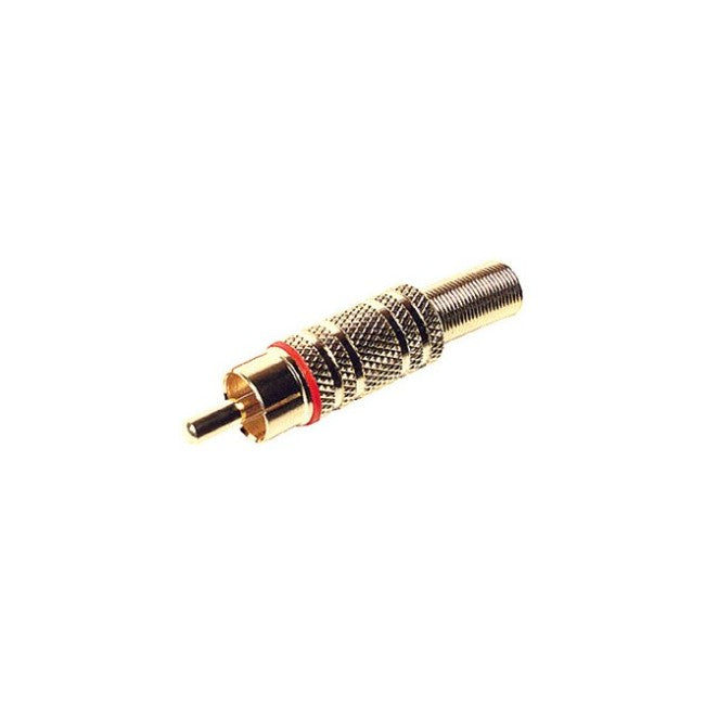 PD2952 RCA PLUG GOLD RED SPRING PROTECTION