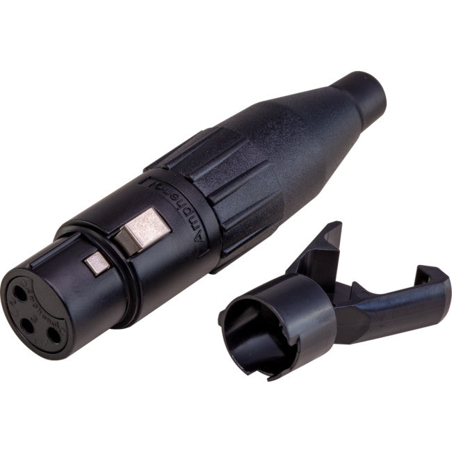PD5320 - 3 PIN XLR LINE SOCKET (AC3FB) - BLACK - AMPHENOL