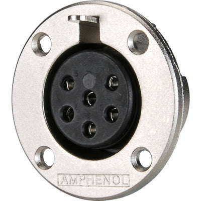 EP6-13P 6-PIN PANEL MOUNT SOCKET AMPHENOL EP6-13P