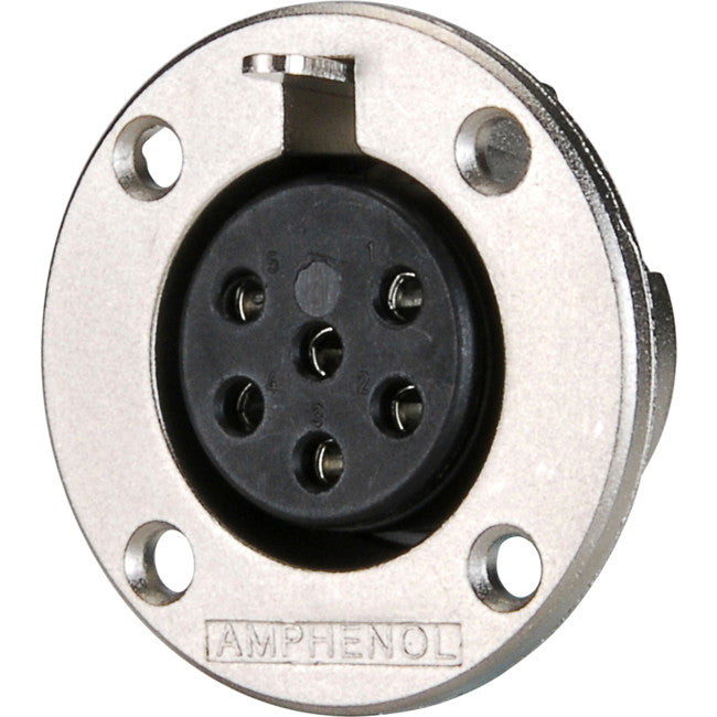 EP6-13P 6-PIN PANEL MOUNT SOCKET AMPHENOL EP6-13P