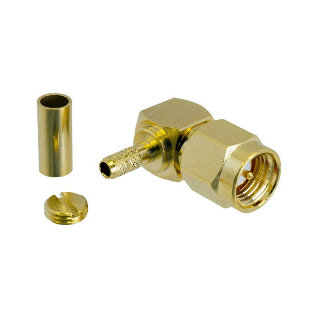 PG1609 SMA RIGHT ANGLE CRIMP PLUG SUITS RG174U PP-0631