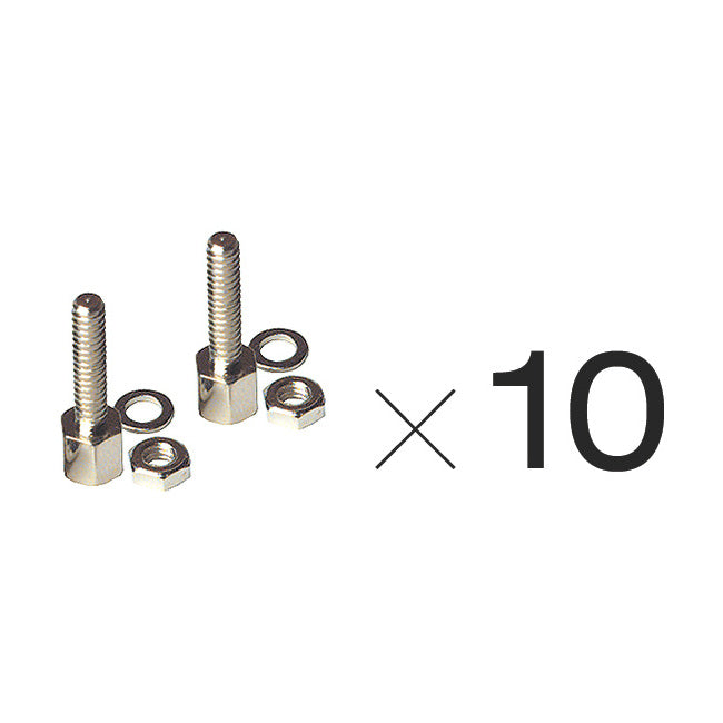 PJ6003 LONG BUSHING 10 PAIRS NUTS M3 D-159/H (PK10)
