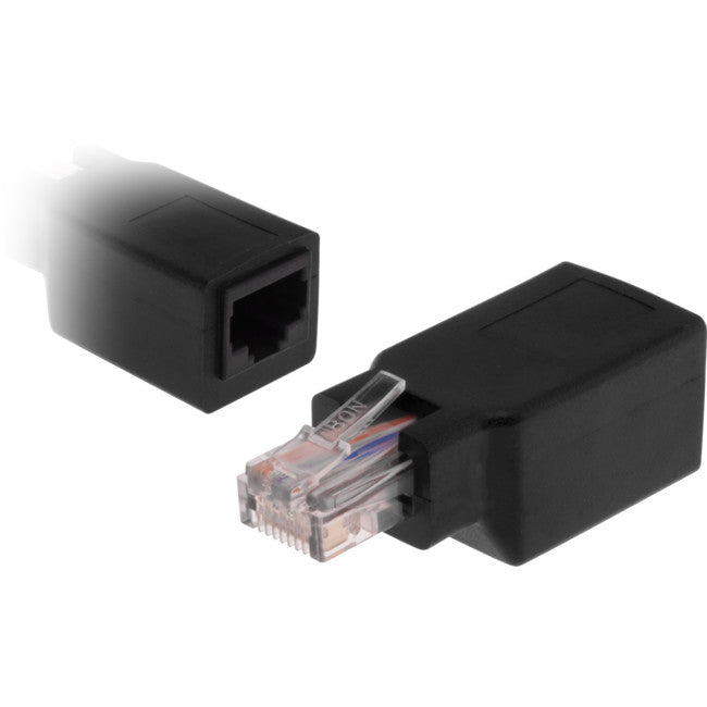 PK4040 - RJ45 CAT5E CROSSOVER ADAPTOR - BLACK - PRO2