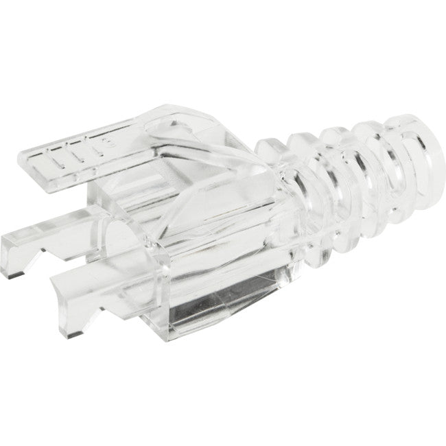 PK4085 6.5MM CLEAR RJ45 SNAGLESS BOOT SUITS CAT6 SNAP PLUG PK OF 100 T3 TPSR-B65-100AP