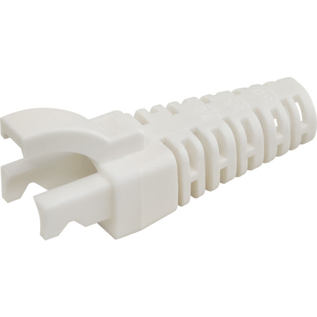 PK4095 7.5MM WHITE RJ45 RUBBER BOOT TRIMMABLE 5.5-7.0MM SNAP PK100 T3 2735WT-00-100AP