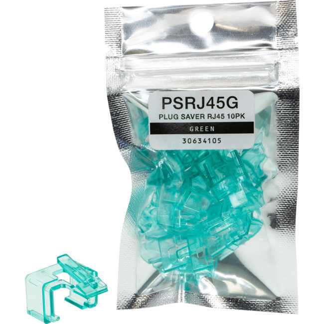 PSRJ45G PLUG SAVER RJ45 10PK GREEN T3