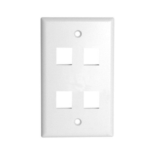 PK4575 4 GANG KEYSTONE WALL PLATE FLUSH TYPE PRO2 N-1588D
