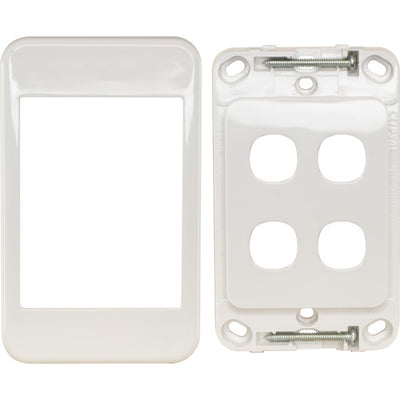 PK4594 4 GANG WALL PLATE WHITE CLIPSAL 2000 SERIES CLIPSAL CLI2034VHWE