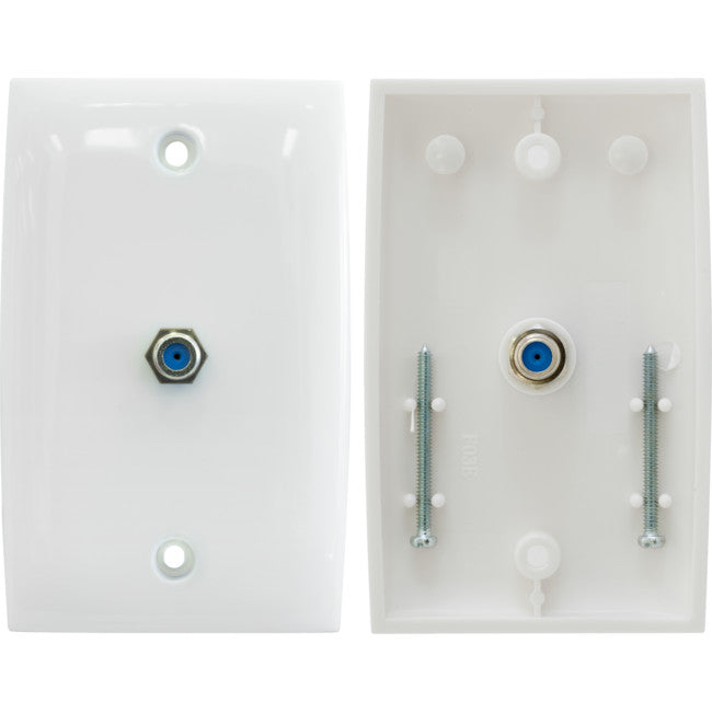 PR3850 'F' TYPE TV WALL PLATE SOCKET TO SOCKET NORMAL DESIGN PRO2