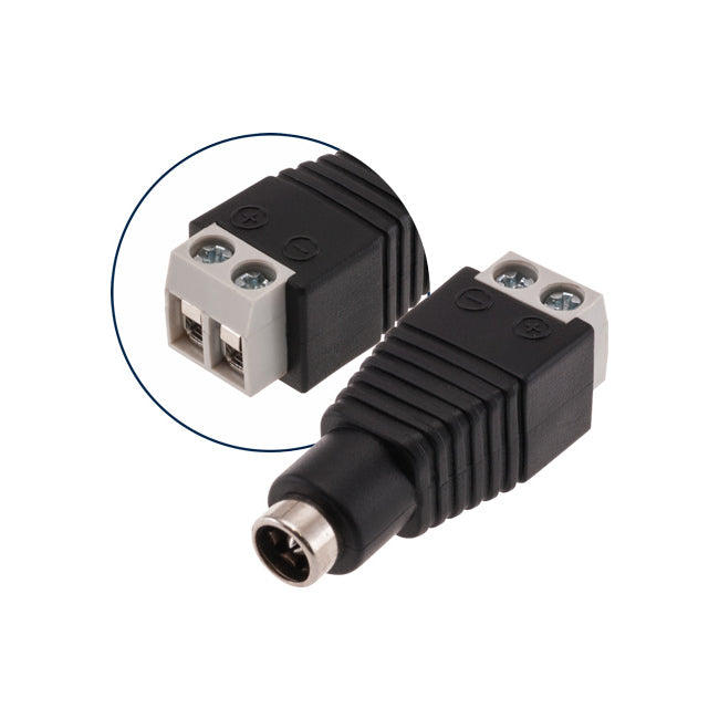 PW8050 2.1MM INLINE DC SOCKET SCREW TERMINATION DOSS DCFC