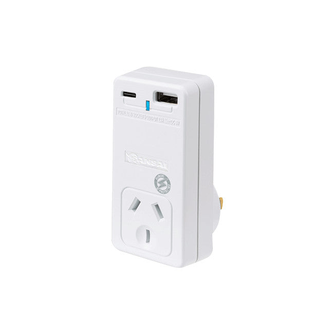 PAD301USB - SURGE PROTECTOR WITH USB-C AND A - SANSAI